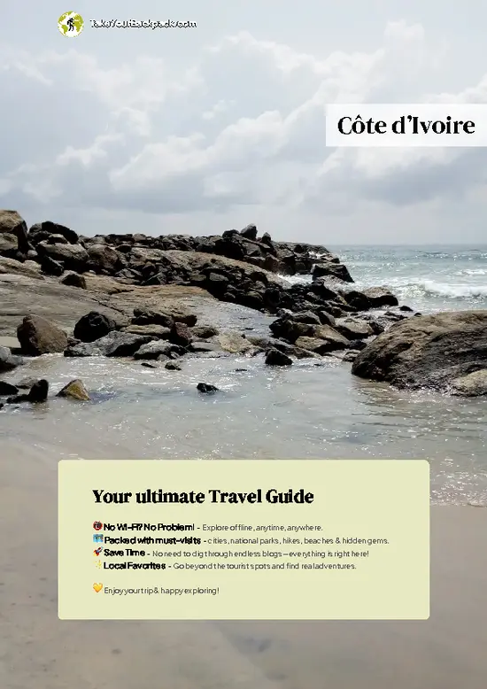example page 0 from our offline Travel Guide for Côte d’Ivoire